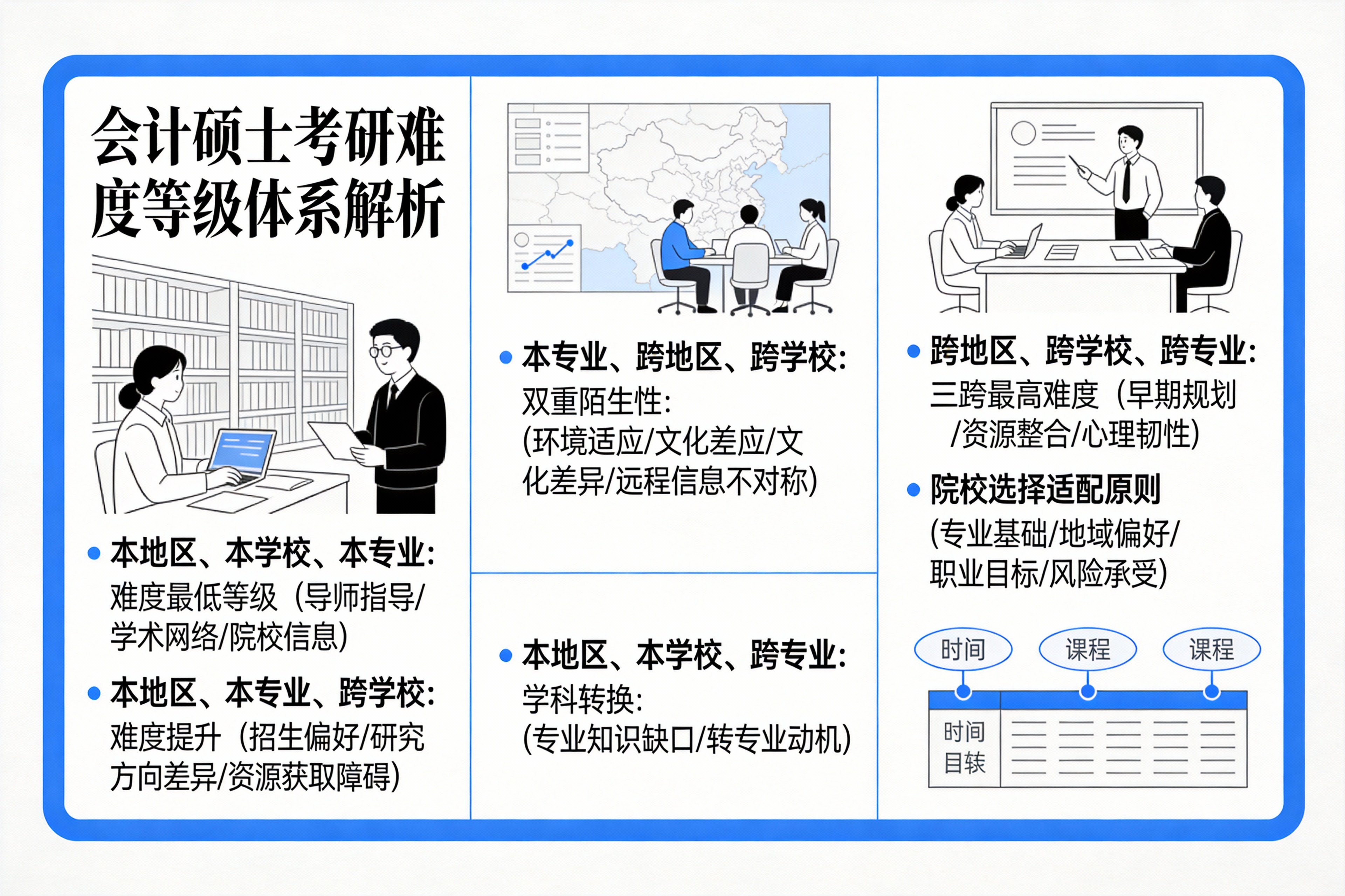 2026年会计硕士考研难度等级解析与院校选择策略
