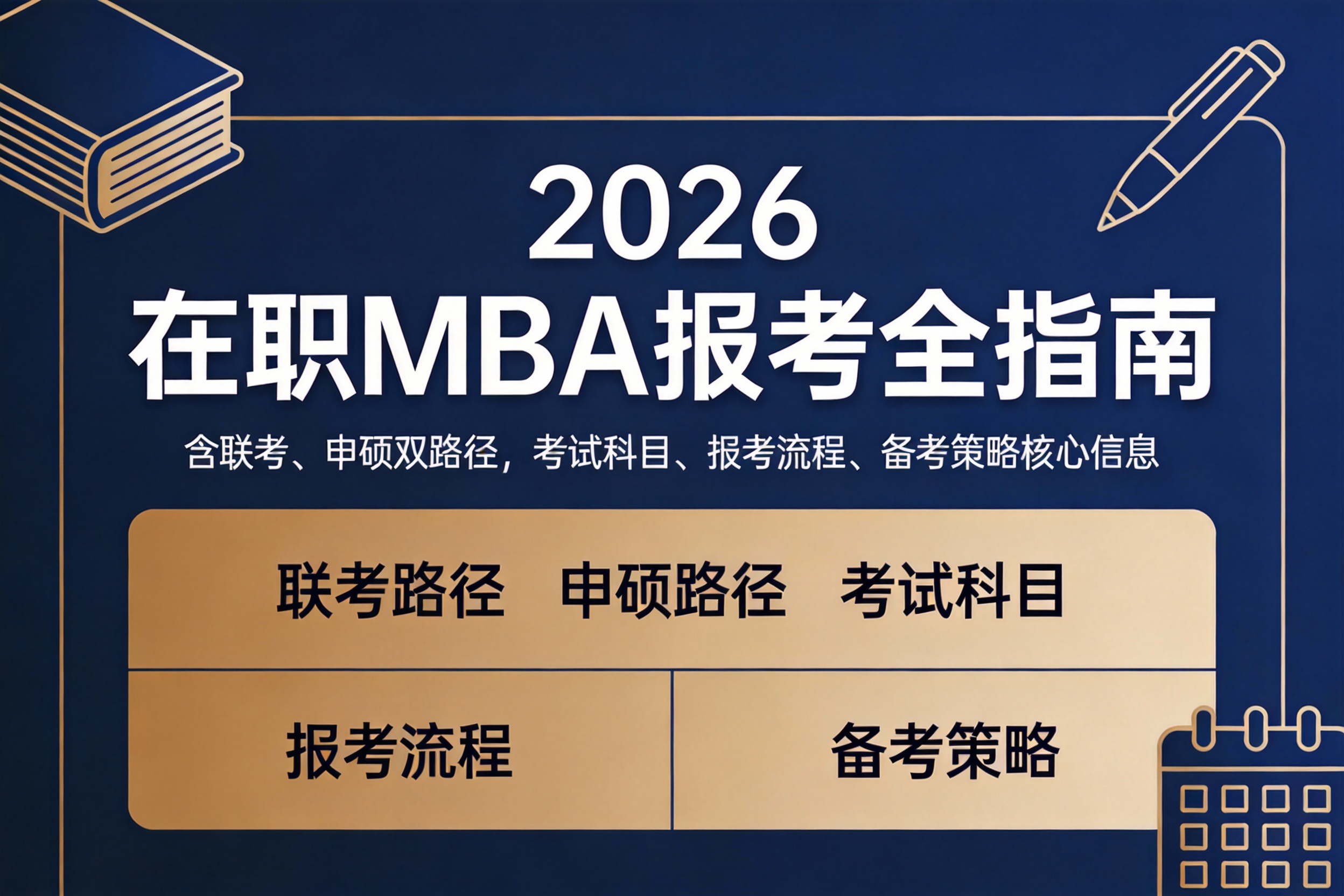 2026年在职MBA考试科目与报考流程深度解析